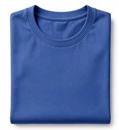 Folded blue shirt